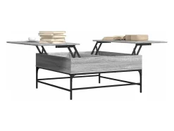 Mesa De Centro* Mesa de centro 95x95x45 cm derivados madeira/metal cinza sonoma PT485366 Cinzento