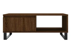 vidaxl Mesa de centro 90x60x35 cm derivados madeira carvalho castanho^ Mesa De Centro