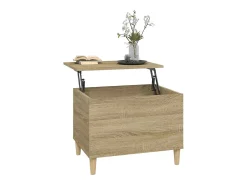 Mesa De Centro|vidaxl Mesa de centro 60x44,5x45 cm derivados madeira carvalho sonoma Castanho