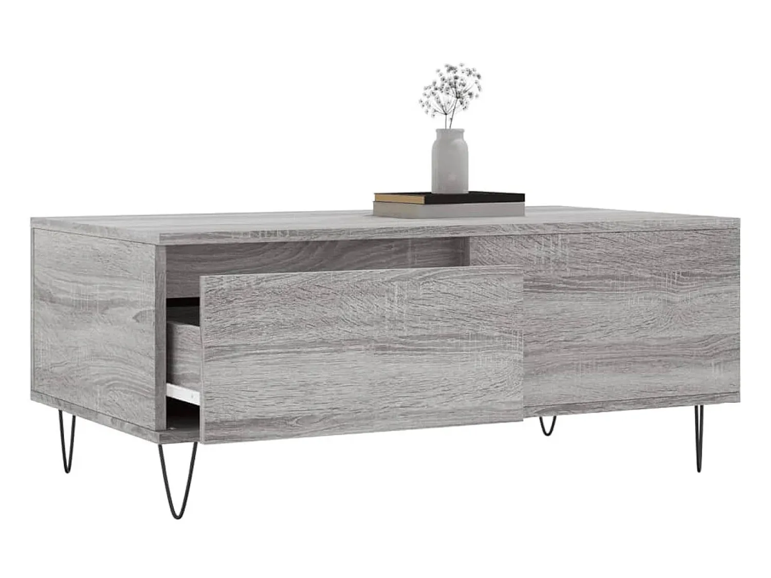 Mesa de centro 90x50x36,5 cm derivados madeira sonoma PT365145^ Mesa De Centro