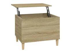 Mesa De Centro| Mesa de centro 60x44,5x45 cm derivados madeira carvalho sonoma PT103936 Castanho