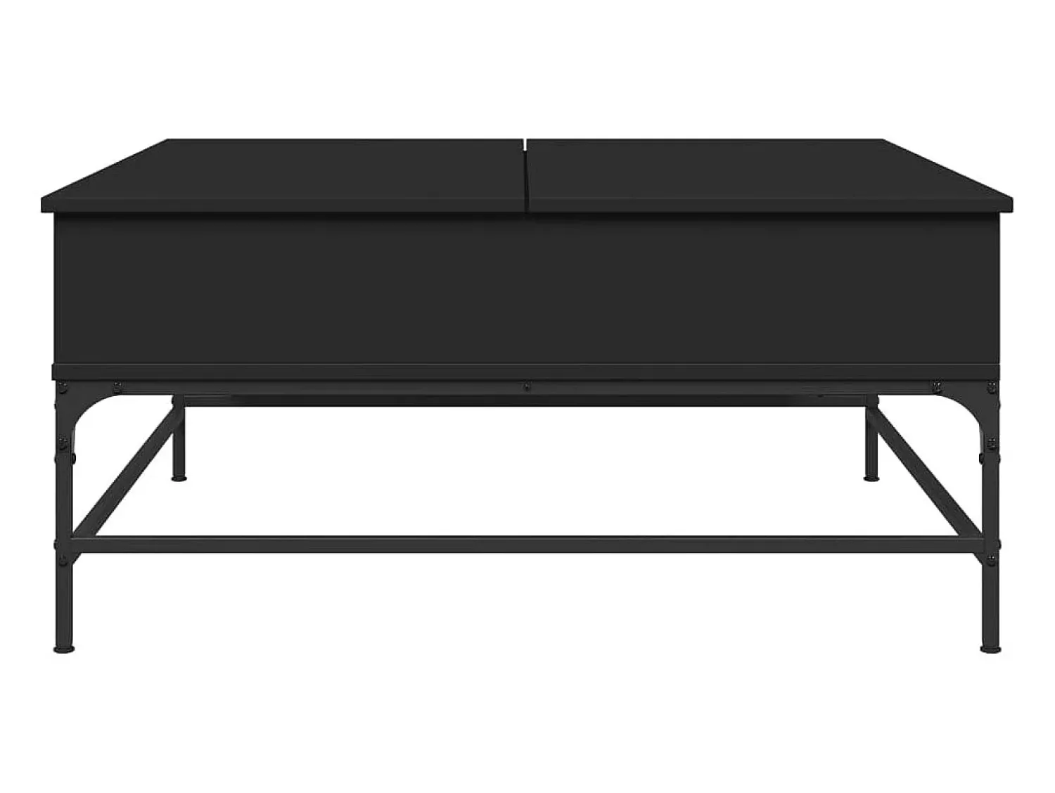 Mesa De Centro|vidaxl Mesa de centro 95x95x45 cm derivados de madeira/metal Preto
