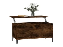 Mesa De Centro| Mesa de centro 90x44,5x45 cm derivados madeira carvalho fumado PT282803 Castanho