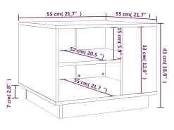 Mesa De Centro|vidaxl Mesa de centro 55x55x43 cm derivados de madeira carvalho sonoma Natural claro