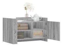 Discount Mesa de centro 80x50x50 cm derivados de madeira sonoma PT189148 Cinzento