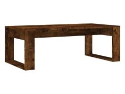 Outlet vidaxl Mesa de centro 102x50x35 cm derivados madeira carvalho fumado Natural claro