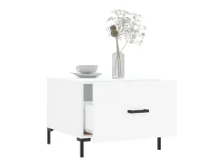 Discount vidaxl Mesa de centro 50x50x40 cm derivados de madeira Branco