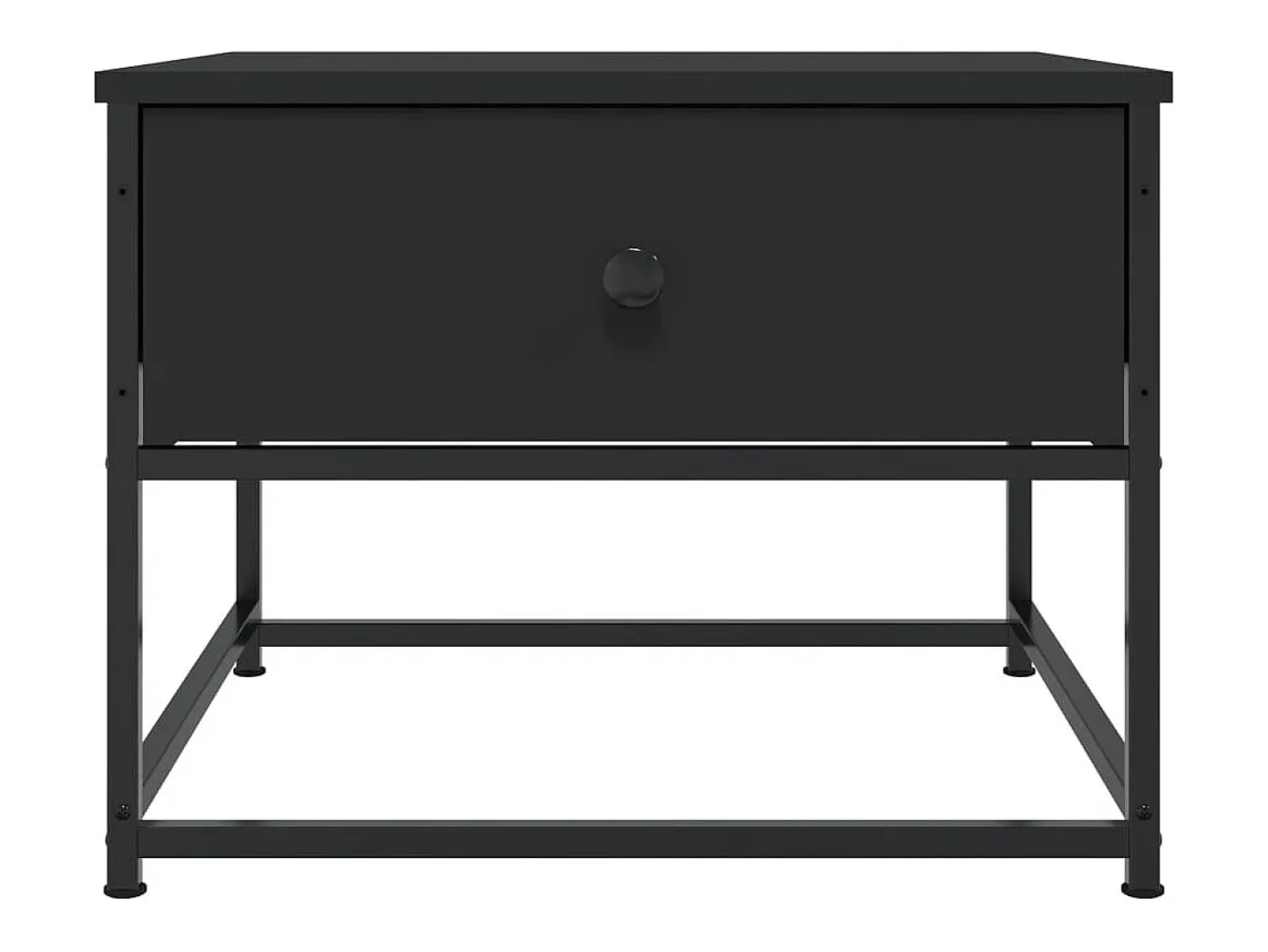 Mesa De Centro*vidaxl Mesa de centro 51x51x40 cm derivados de madeira Preto