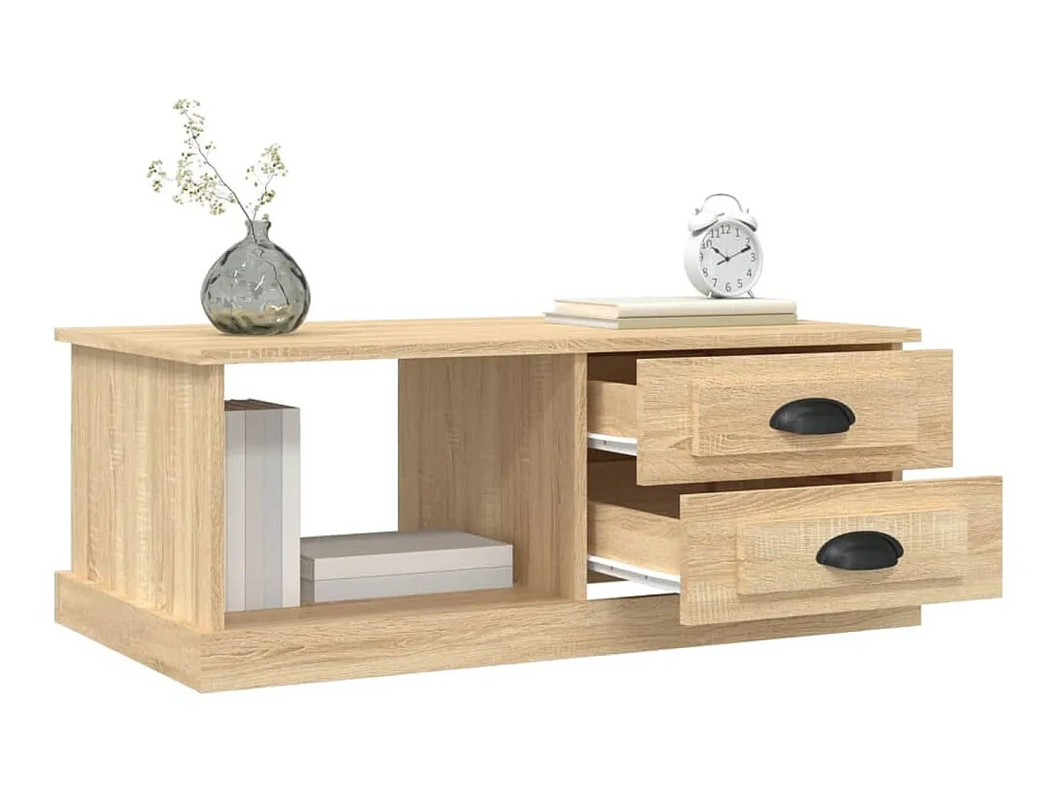 Mesa De Centro* Mesa de centro 90x50x35 cm derivados madeira carvalho sonoma PT167880 Castanho