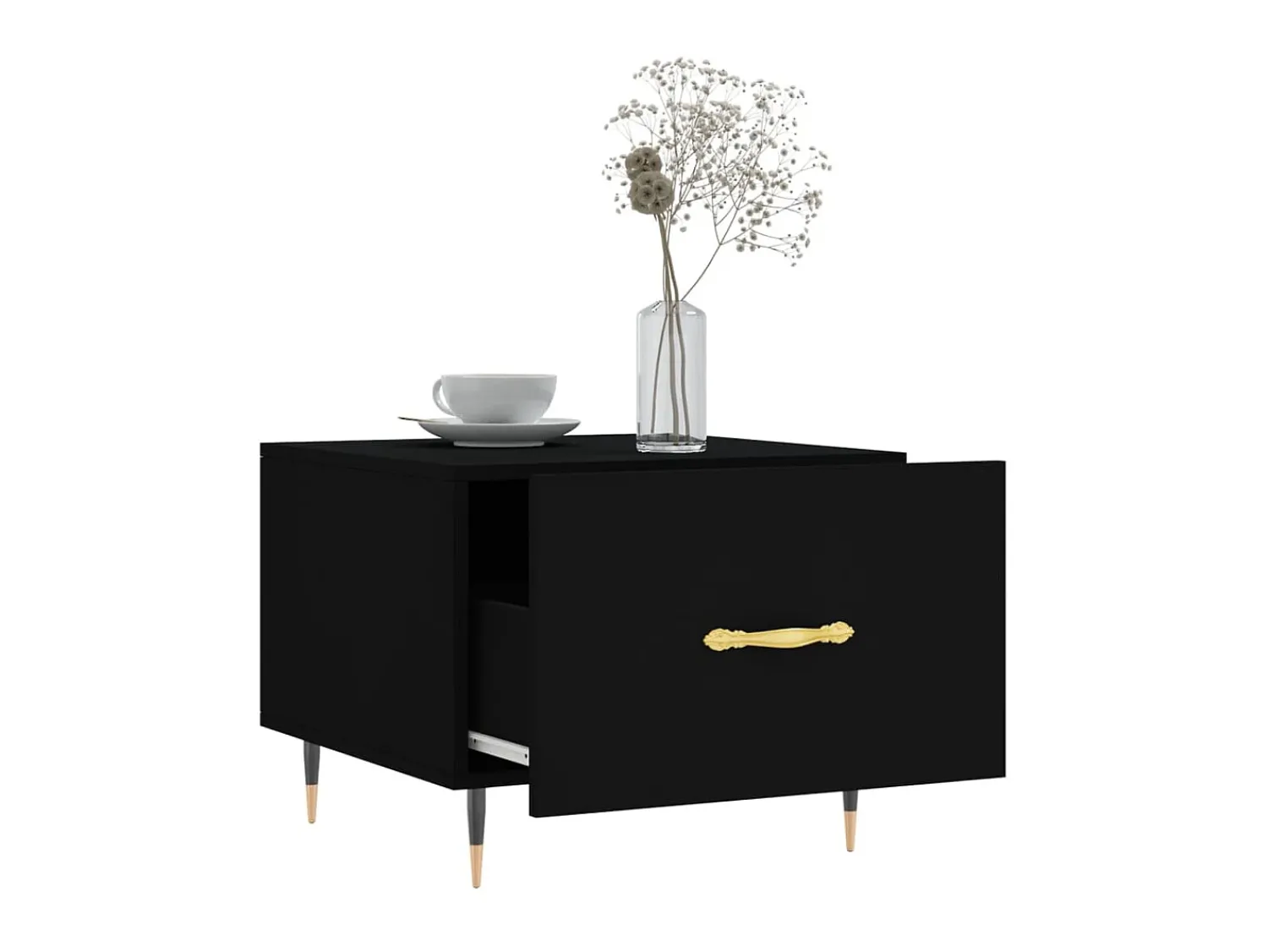 Mesa De Centro* Mesa de centro 50x50x40 cm derivados de madeira PT674370 Preto