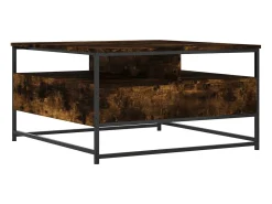 vidaxl Mesa de centro 80x80x45 cm derivados de madeira carvalho fumado^ Mesa De Centro