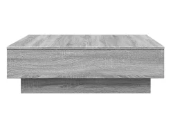 Mesa De Centro| Mesa de centro 90x90x28 cm derivados madeira sonoma PT826784 Cinzento