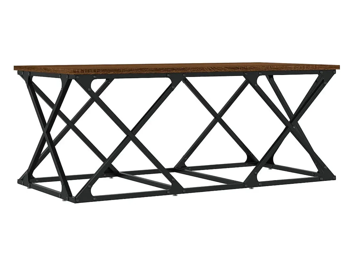 vidaxl Mesa de centro 100x49x40 cm derivados madeira carvalho castanho^ Mesa De Centro