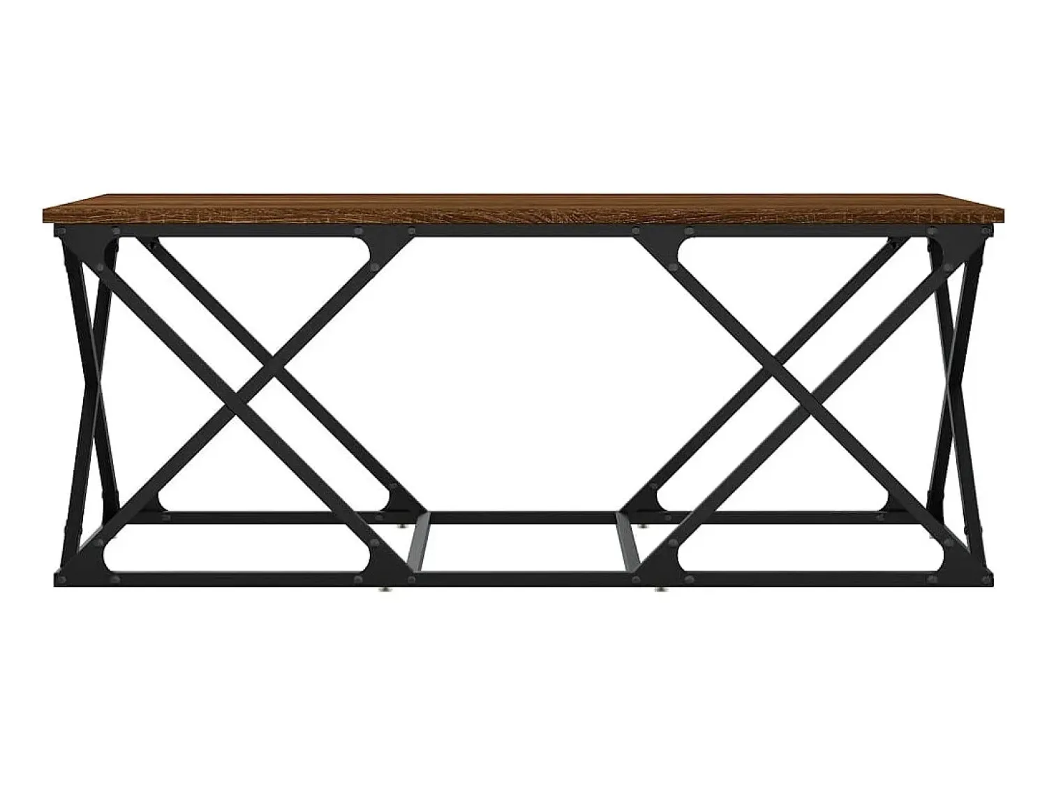 vidaxl Mesa de centro 100x49x40 cm derivados madeira carvalho castanho^ Mesa De Centro