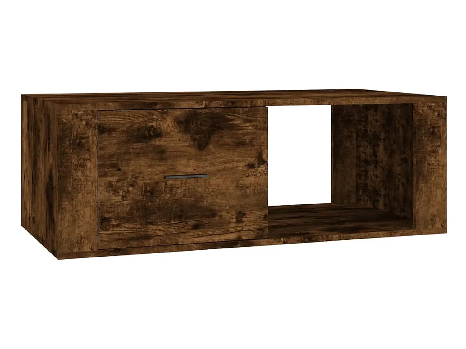 Mesa de centro 100x50,5x35 cm derivados madeira carvalho fumado PT677756^ Mesa De Centro
