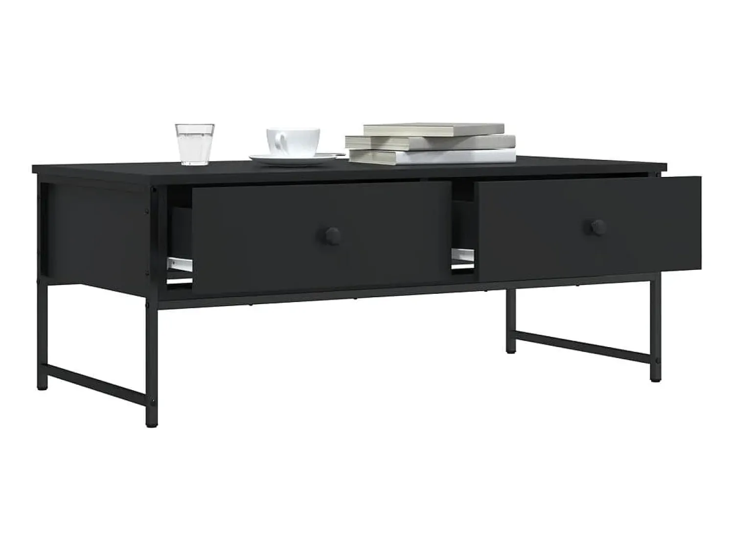 Mesa De Centro| Mesa de centro 101x49x39,5 cm derivados de madeira PT441154 Preto