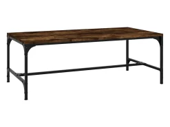 Mesa De Centro| Mesa de centro 100x50x35 cm derivados madeira carvalho fumado PT439328 Castanho