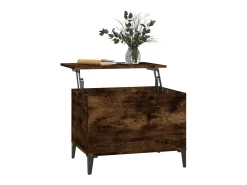 Hot Mesa de centro 60x44,5x45 cm derivados madeira carvalho fumado PT568785 Castanho