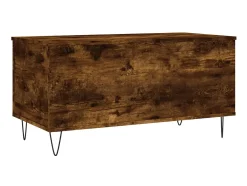 Mesa de centro 90x44,5x45 cm derivados madeira carvalho fumado PT786426 Castanho