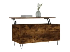 Mesa de centro 90x44,5x45 cm derivados madeira carvalho fumado PT786426 Castanho