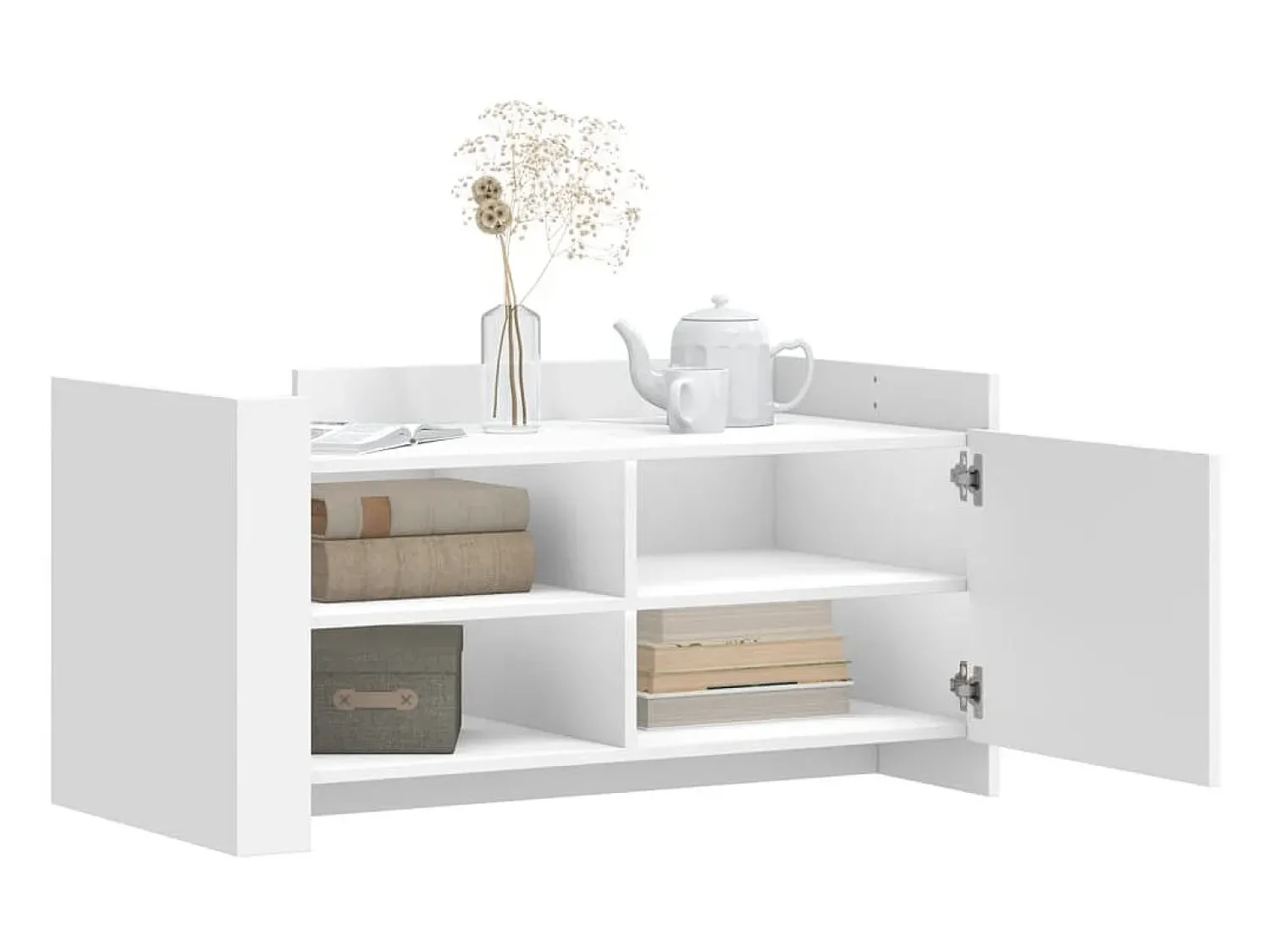 New Mesa de centro 100x50x50 cm derivados de madeira PT346890 Branco