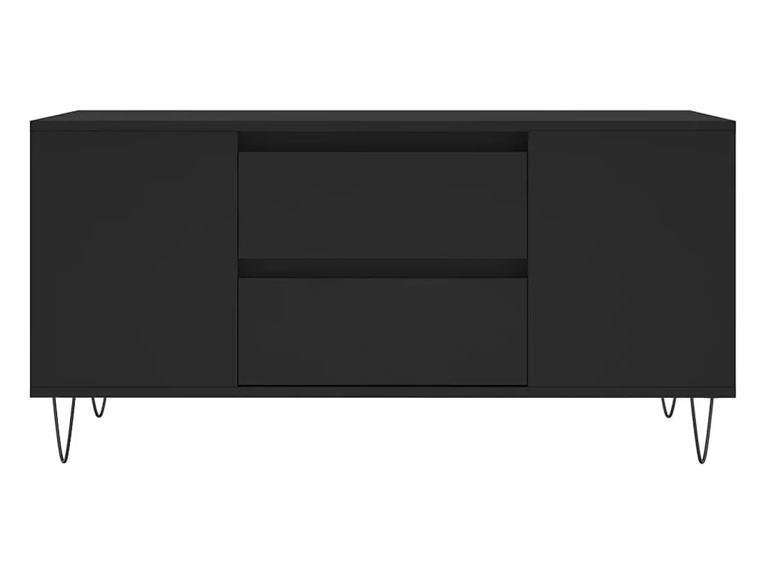 Mesa De Centro*vidaxl Mesa de centro 102x44,5x50 cm derivados de madeira Preto