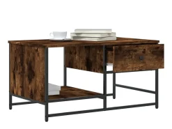 Mesa De Centro* Mesa de centro 85,5x51x45 cm derivados madeira carvalho fumado PT369286 Castanho