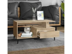 Mesa De Centro| Mesa de centro 90x49x45 cm derivados de madeira carvalho sonoma PT455386 Castanho
