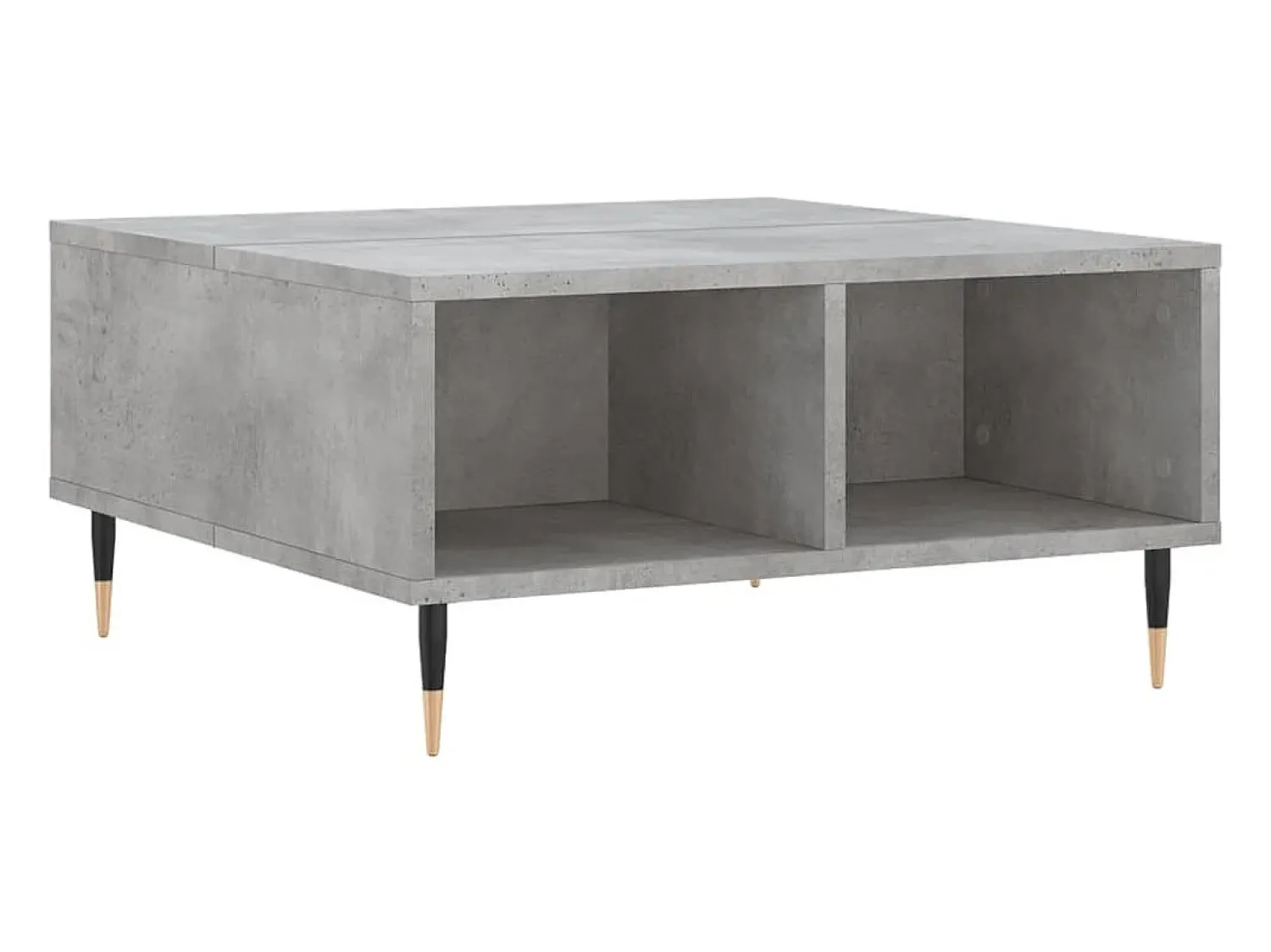 Discount vidaxl Mesa de centro 60x60x30 cm derivados de madeira cinza cimento Cinzento claro