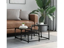 Mesa De Centro* Mesa de centro 68x68x40 cm derivados de madeira PT667295 Preto