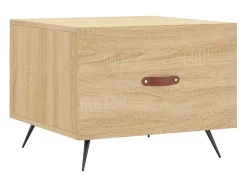 Mesa De Centro| Mesa de centro 50x50x40 cm derivados de madeira carvalho sonoma PT691156 Castanho