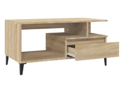 Mesa De Centro*vidaxl Mesa de centro 90x49x45 cm derivados de madeira carvalho sonoma Castanho