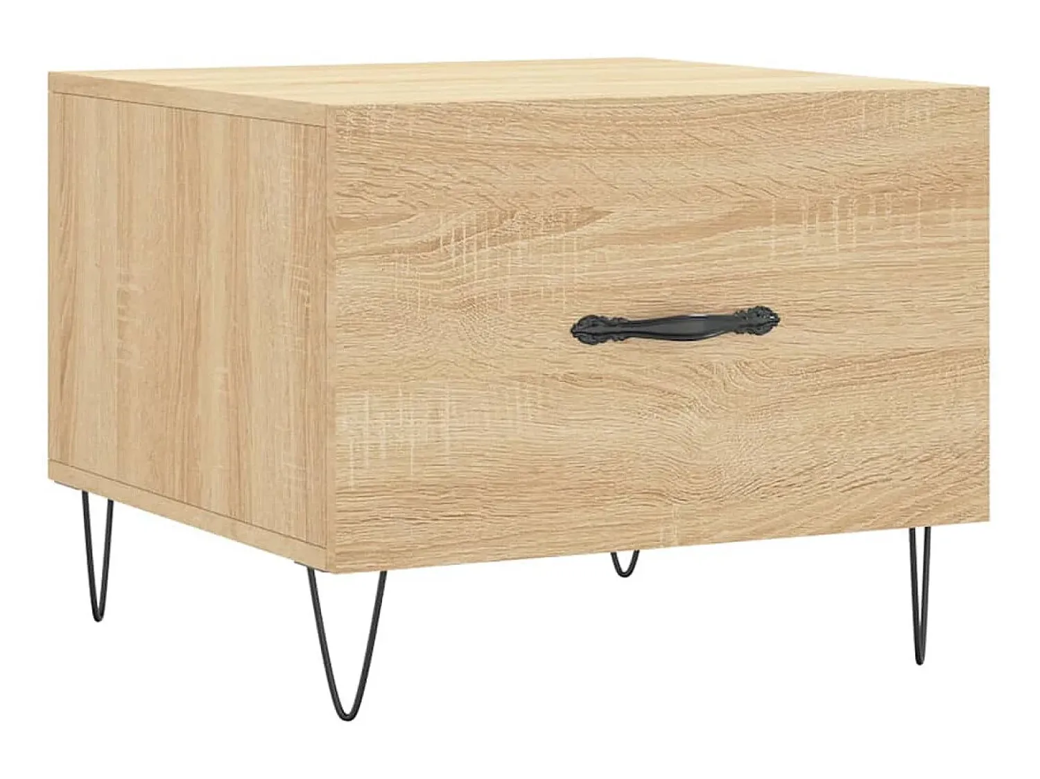 Mesa De Centro| Mesa de centro 50x50x40 cm derivados de madeira carvalho sonoma PT380903 Castanho