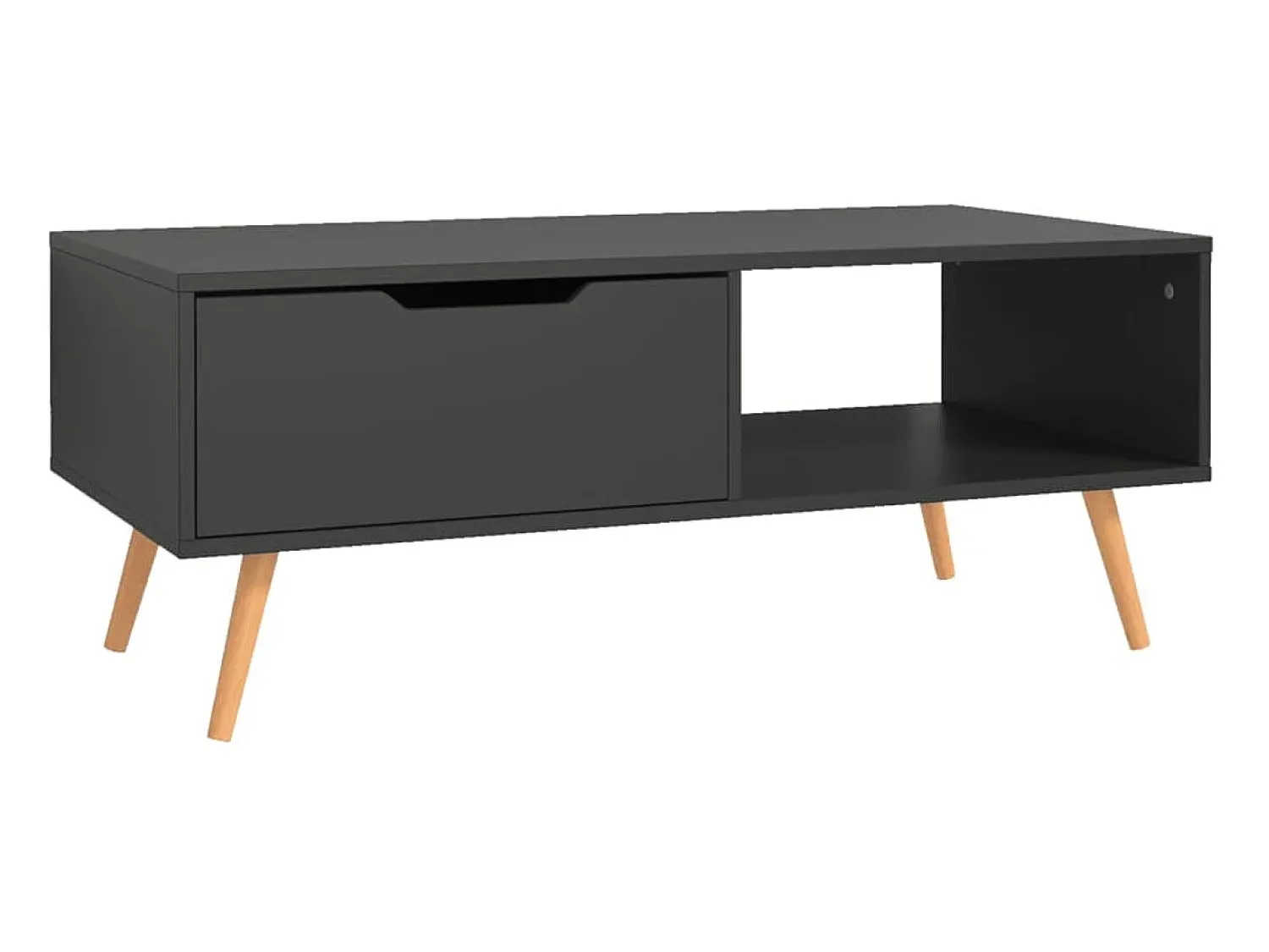 Mesa De Centro| Mesa de centro 100x49,5x43 cm derivados de madeira cinza PT631593 Cinzento