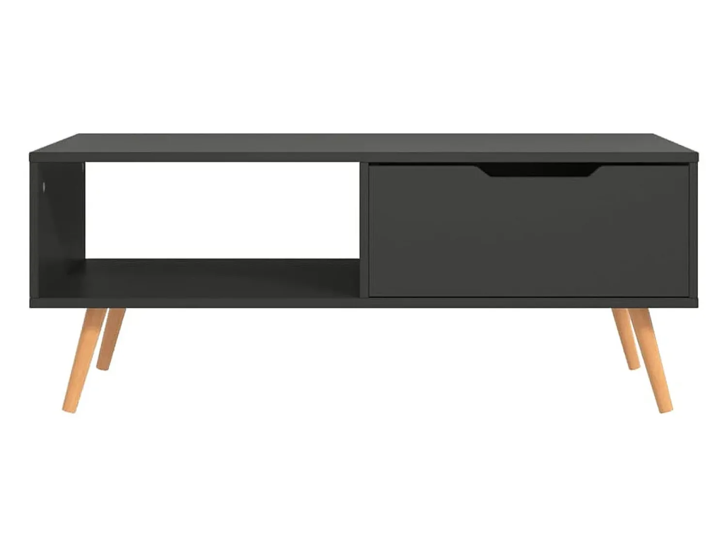 Mesa De Centro| Mesa de centro 100x49,5x43 cm derivados de madeira cinza PT631593 Cinzento
