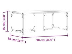 vidaxl Mesa de centro 90x50x35 cm derivados de madeira^ Mesa De Centro