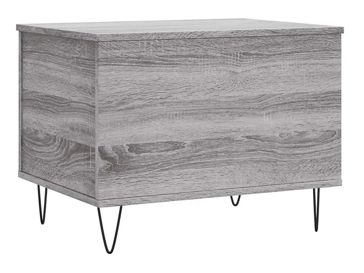 Outlet Mesa de centro 60x44,5x45 cm derivados de madeira cinza sonoma PT139035 Cinzento