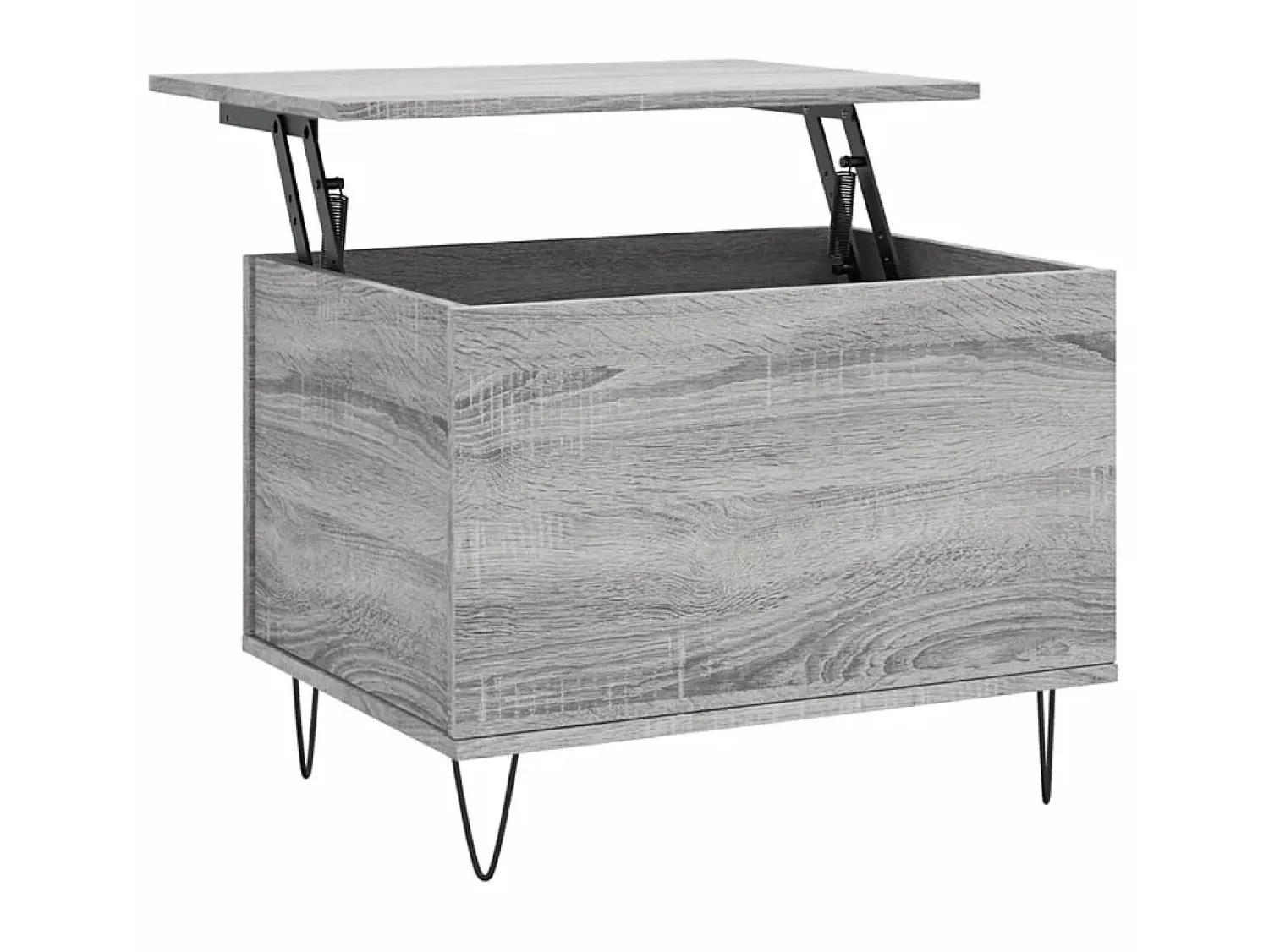 Outlet Mesa de centro 60x44,5x45 cm derivados de madeira cinza sonoma PT139035 Cinzento