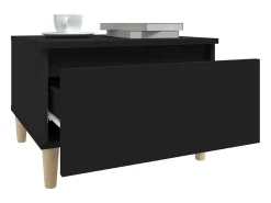 Mesa De Centro| Mesa de centro 50x46x35 cm derivados de madeira PT559269 Preto