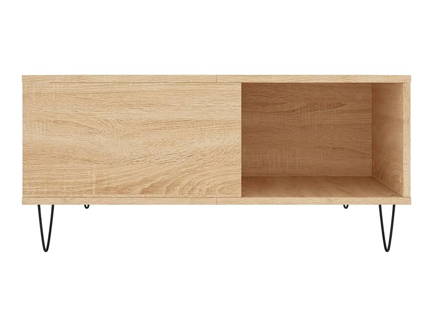 Mesa De Centro* Mesa de centro 80x80x36,5 cm derivados madeira carvalho sonoma PT354438 Castanho