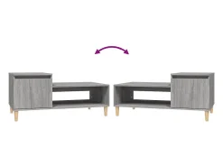 Discount vidaxl Mesa de centro 100x50x45 cm derivados madeira sonoma Cinzento