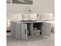 Discount Mesa de centro 80x50x36 cm derivados de madeira cinza sonoma PT567972 Cinzento