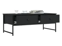 Mesa De Centro*vidaxl Mesa de centro 101x49x39,5 cm derivados de madeira Preto