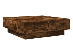 Mesa De Centro*vidaxl Mesa de centro 90x90x28 cm derivados de madeira carvalho fumado Natural claro