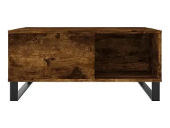 Mesa de centro 80x80x36,5 cm derivados madeira carvalho fumado PT127505^ Mesa De Centro