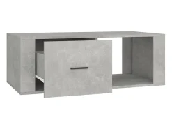 New vidaxl Mesa de centro 100x50,5x35 cm derivados madeira cinza cimento Cinzento