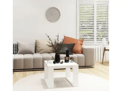 Mesa De Centro| Mesa de centro 50x50x35 cm derivados de madeira PT921709 Branco