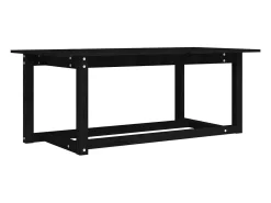 Outlet vidaxl Mesa de centro 110x55x45 cm madeira de pinho maciça Preto