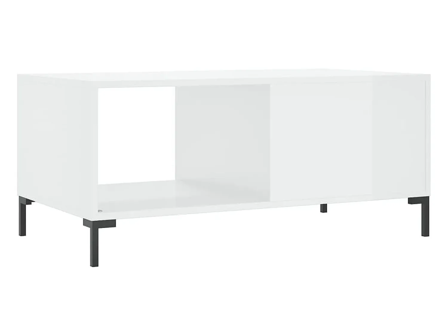 Mesa De Centro|vidaxl Mesa de centro 90x50x40 cm madeira processada brilhante Branco