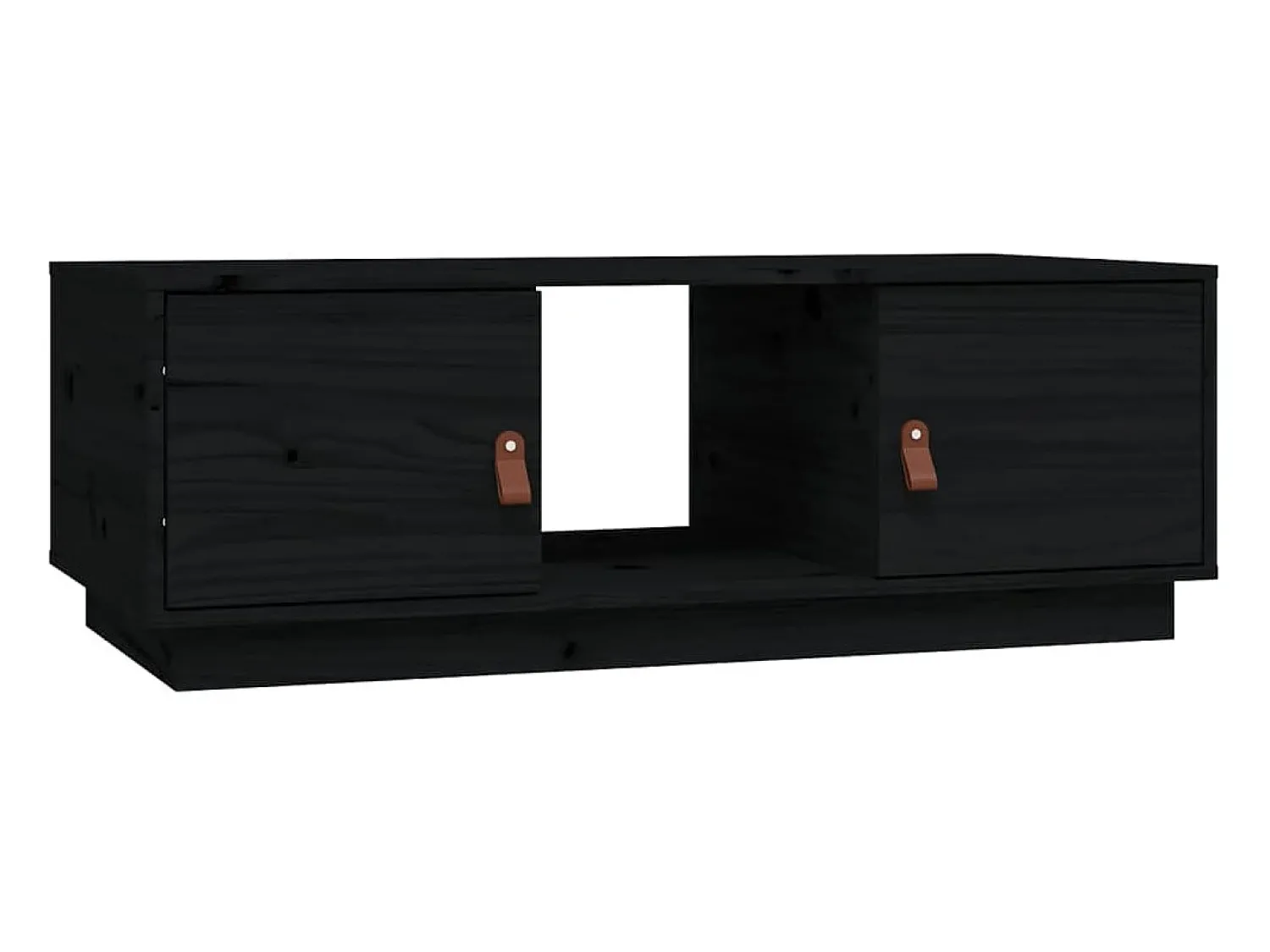 Mesa De Centro|vidaxl Mesa de centro 100x50x35 cm madeira de pinho maciça Preto